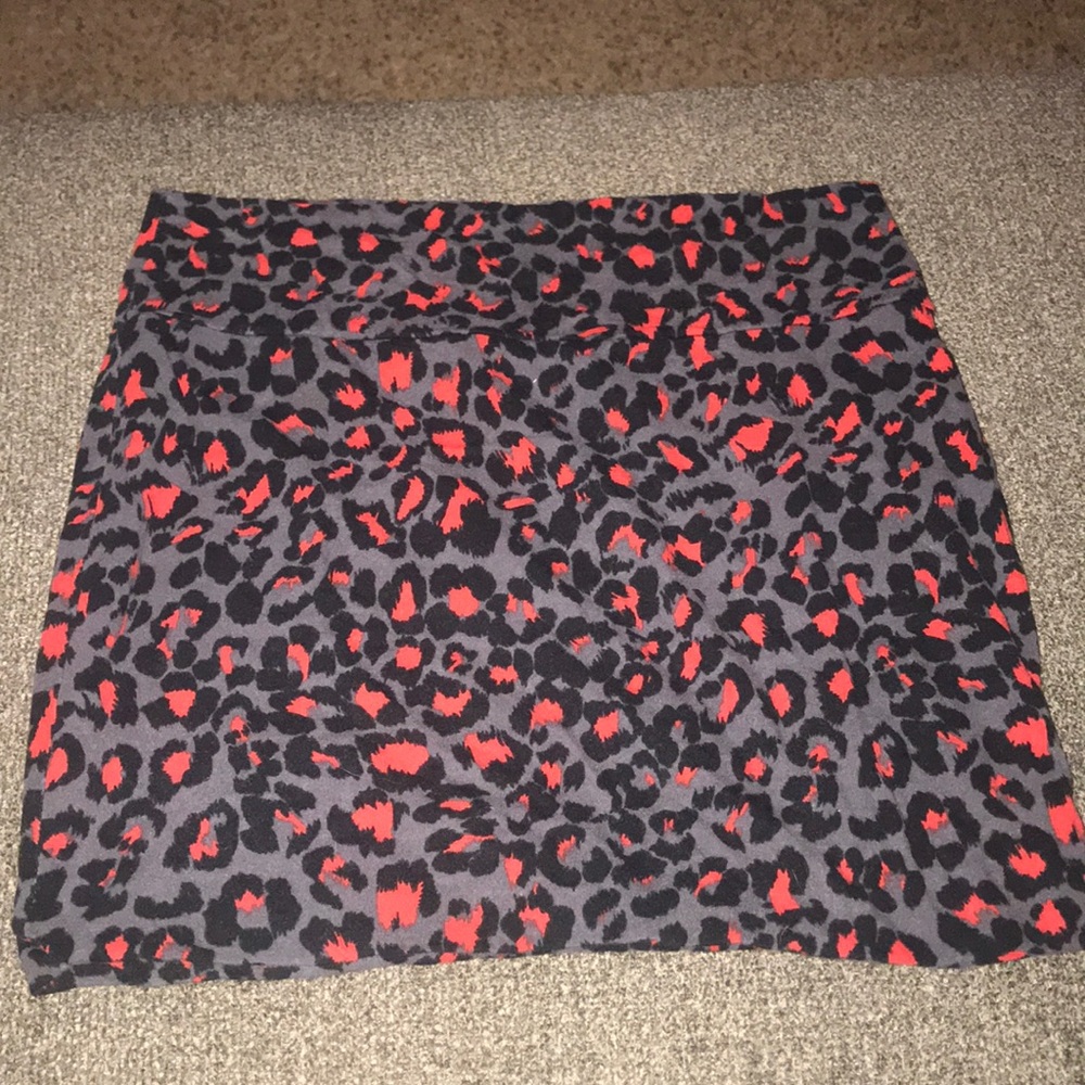Wet Seal Leopard Print Skirt